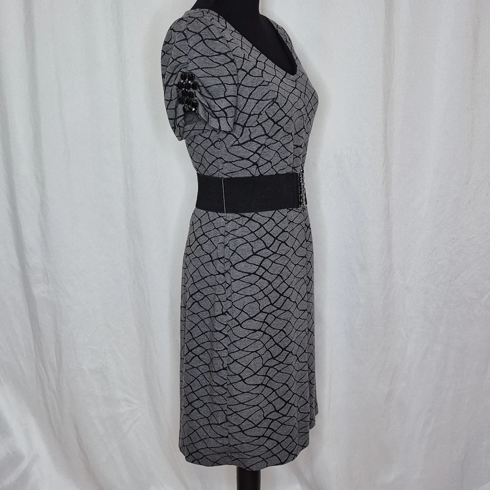Antonio Melani Belted Jersey Knit Sheath Dress - Size 4